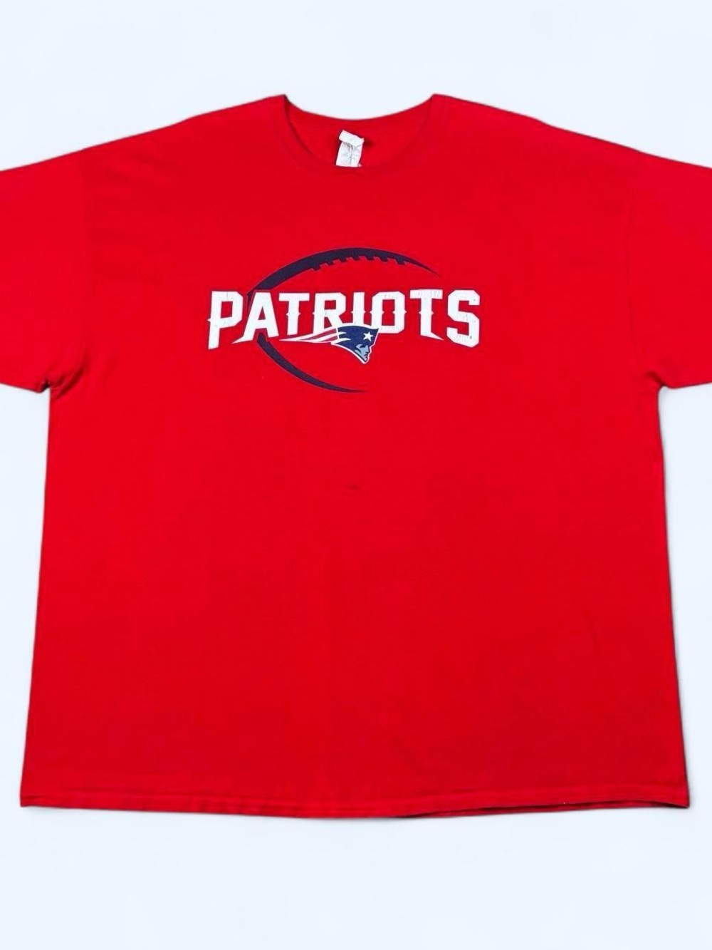 New England Patriots Red Logo T-Shirt 2XL Gildan Ultra Cotton NFL Football Y2K